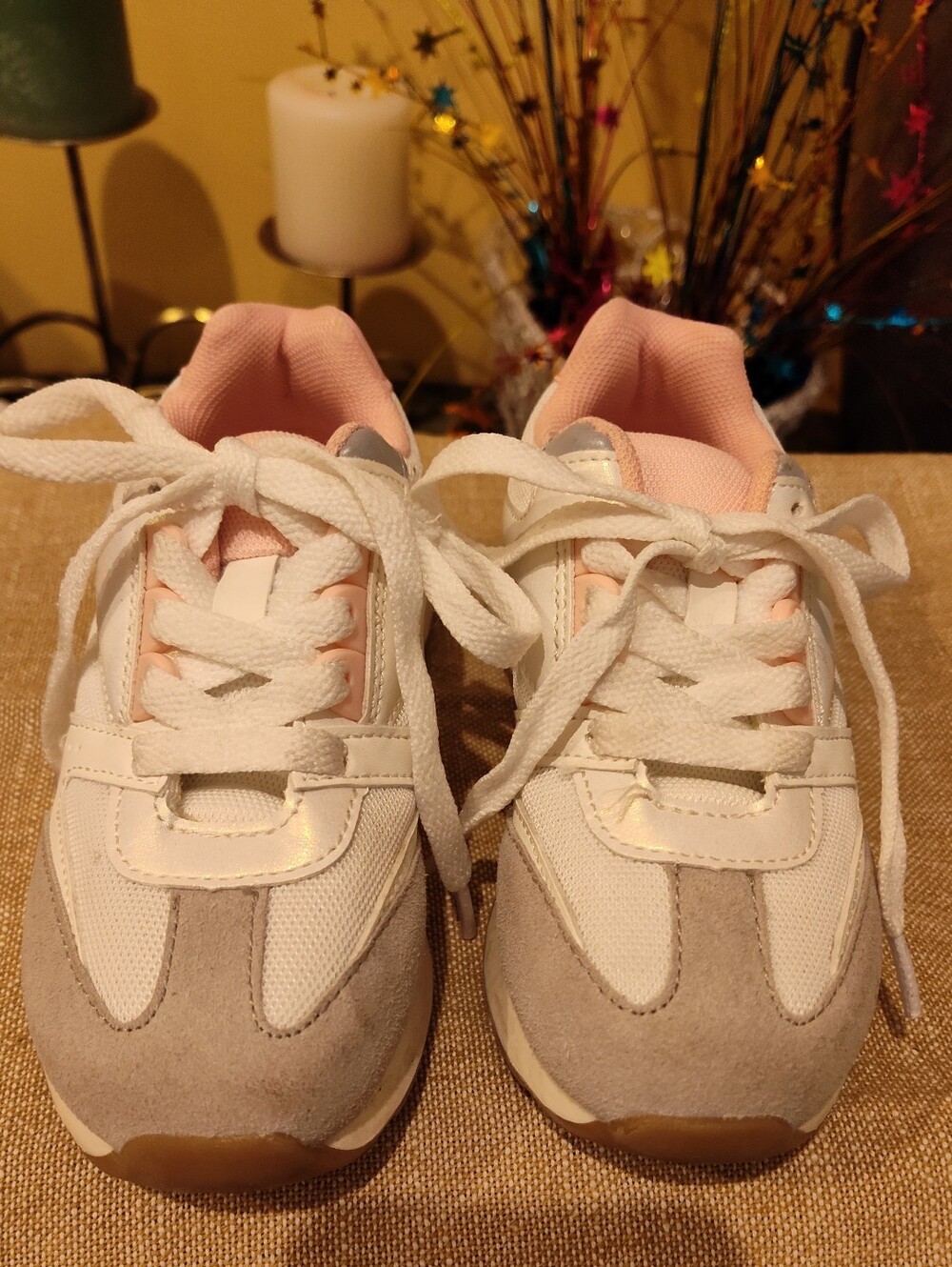 NAUTICA White and Pale Pink *Girls Sneakers